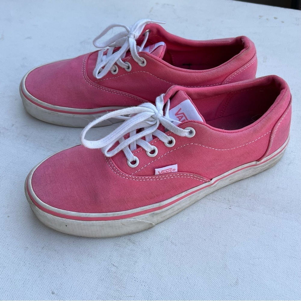 Vans pink canvas lace up sneakers - Picture 2 of 8